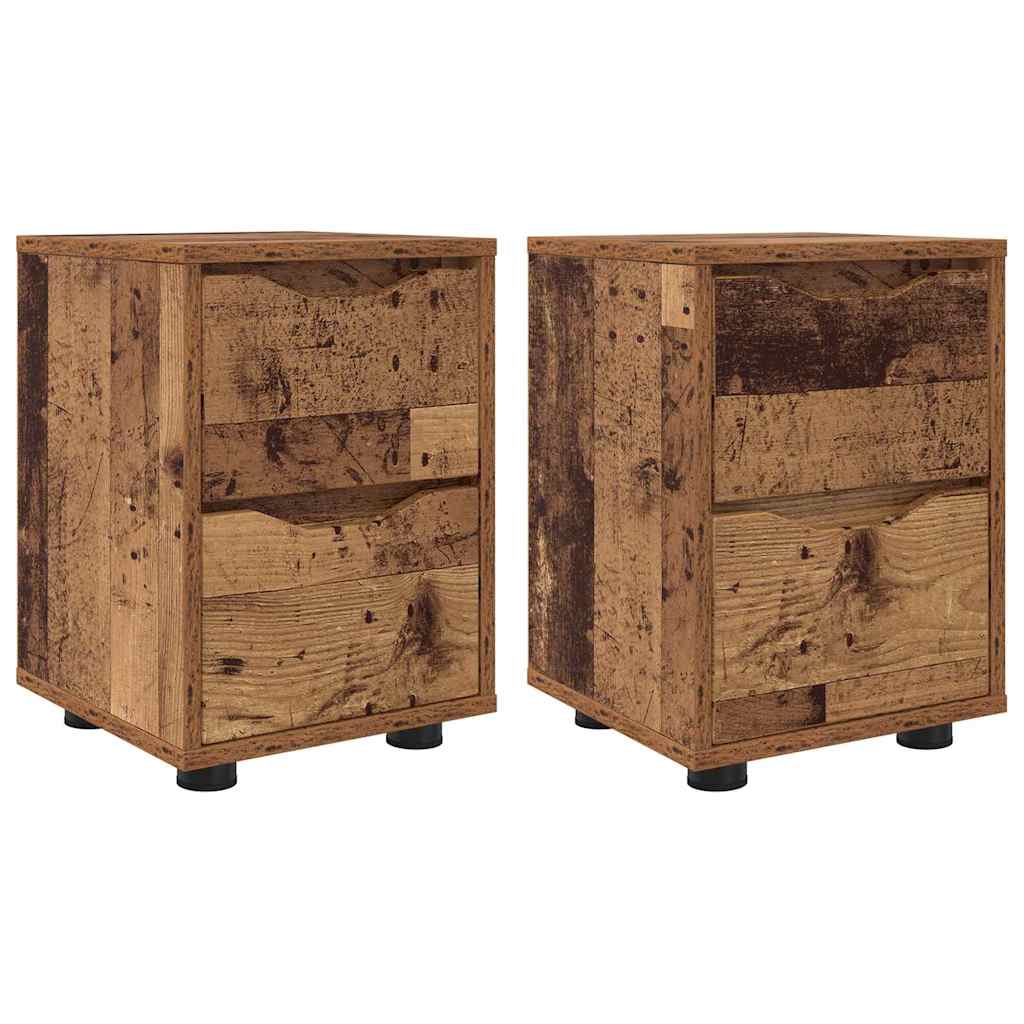 Bedside Tables 2 pcs Old Wood 30.5 x 30 x 43 cm Engineered Wood