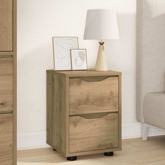 Bedside Table Artisan Oak 30.5 x 30 x 43 cm Engineered Wood
