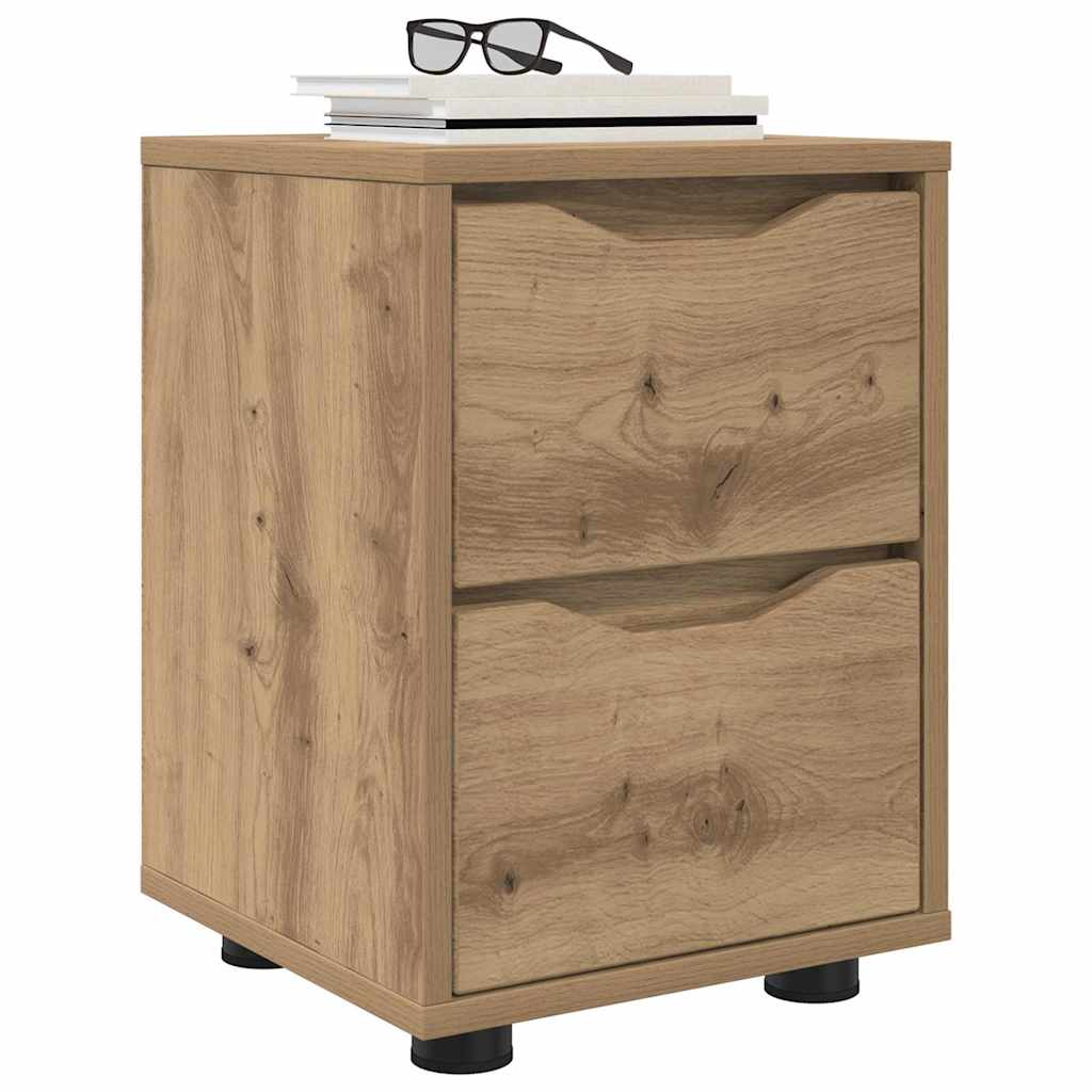 Bedside Table Artisan Oak 30.5 x 30 x 43 cm Engineered Wood