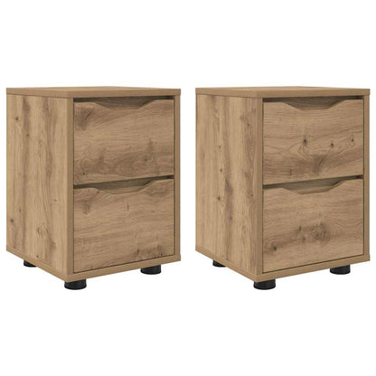 Bedside Tables with Drawer 2 pcs Artisan Oak 30.5 x 30 x 43 cm