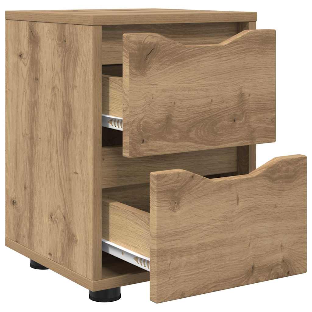Bedside Tables with Drawer 2 pcs Artisan Oak 30.5 x 30 x 43 cm