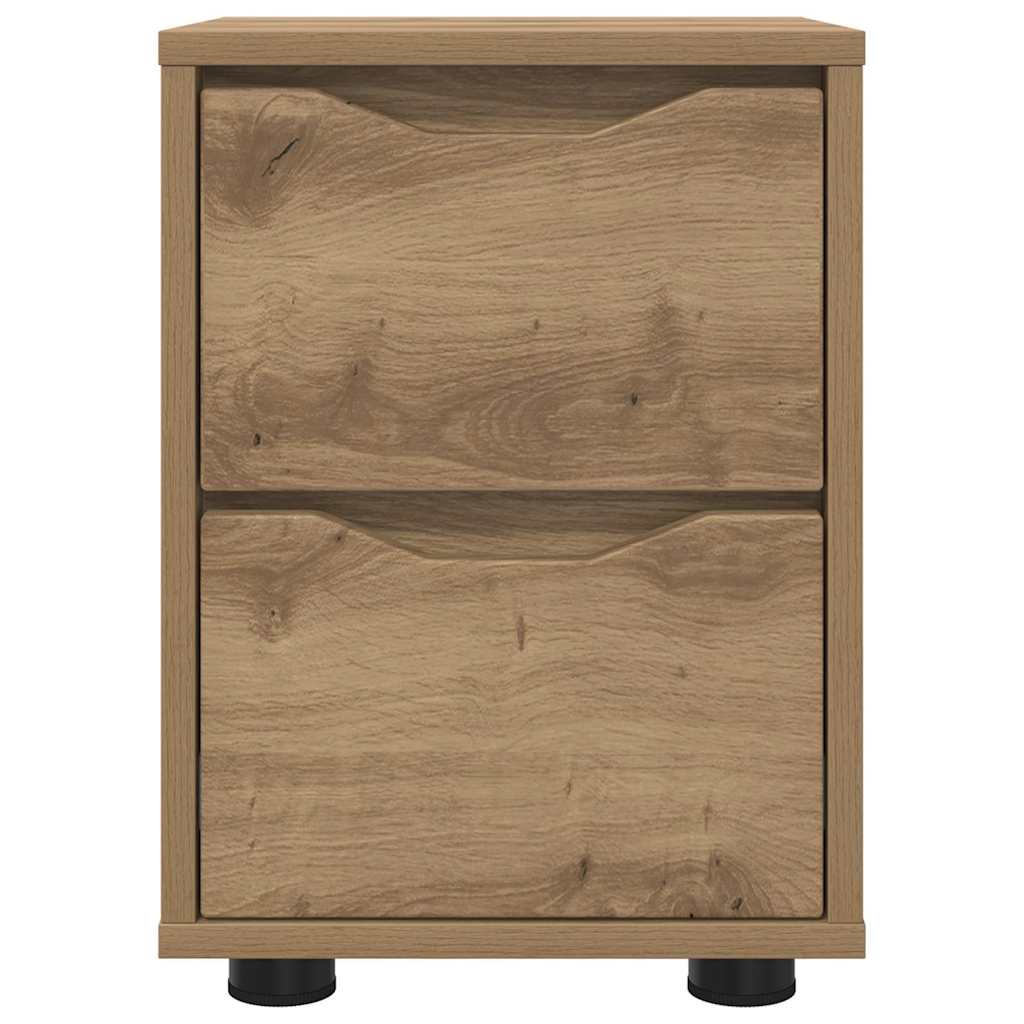 Bedside Tables with Drawer 2 pcs Artisan Oak 30.5 x 30 x 43 cm