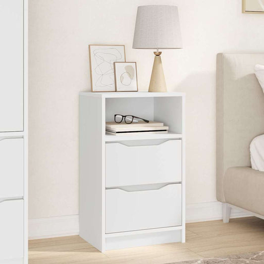 Bedside Table White 40 x 30 x 467 cm Engineered Wood