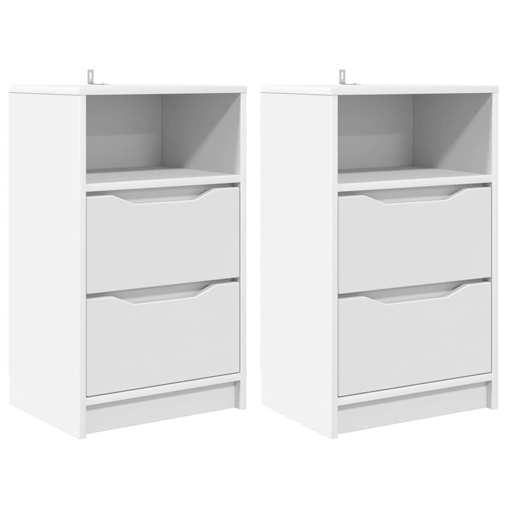 Bedside Tables 2 pcs White 40 x 30 x 467 cm Engineered Wood