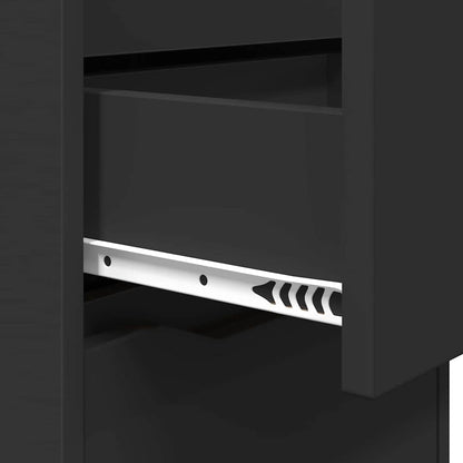 Bedside Table Black 40 x 30 x 467 cm Engineered Wood