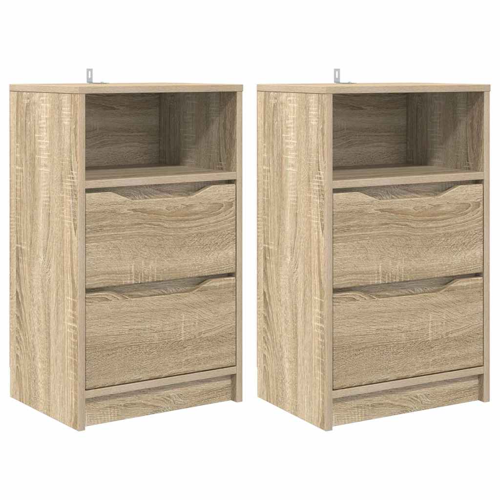 Bedside Tables with Drawer 2 pcs Sonoma Oak 40 x 30 x 467 cm