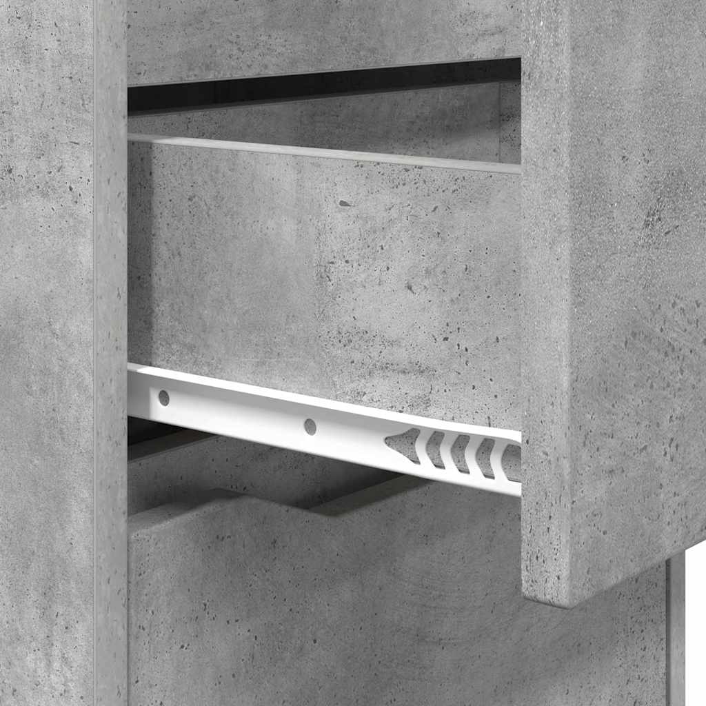 Bedside Table Concrete Grey 40 x 30 x 467 cm Engineered Wood