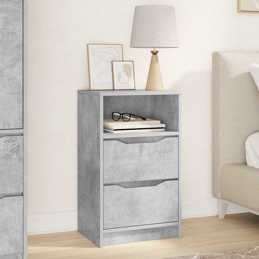Bedside Table Concrete Grey 40 x 30 x 467 cm Engineered Wood