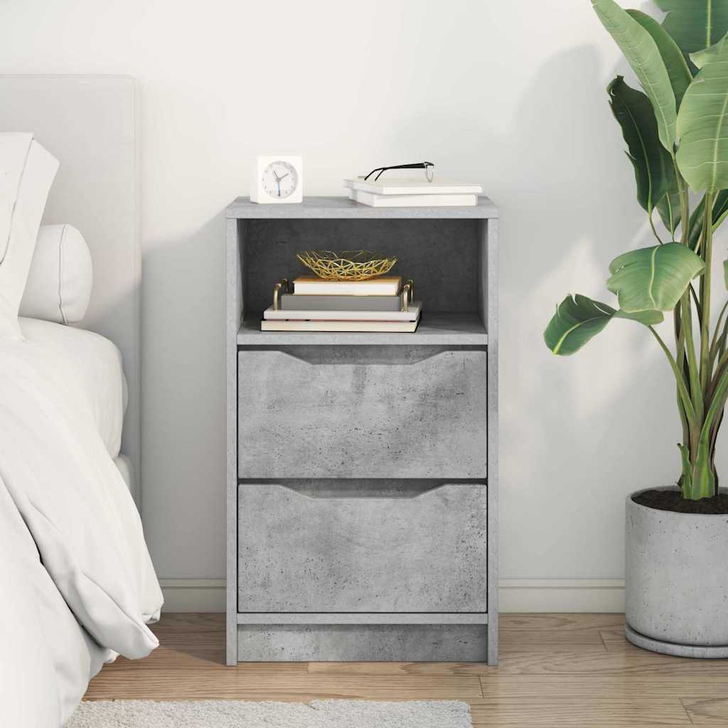 Bedside Table Concrete Grey 40 x 30 x 467 cm Engineered Wood