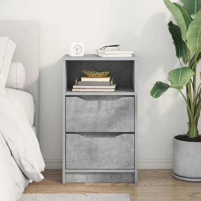 Bedside Table Concrete Grey 40 x 30 x 467 cm Engineered Wood