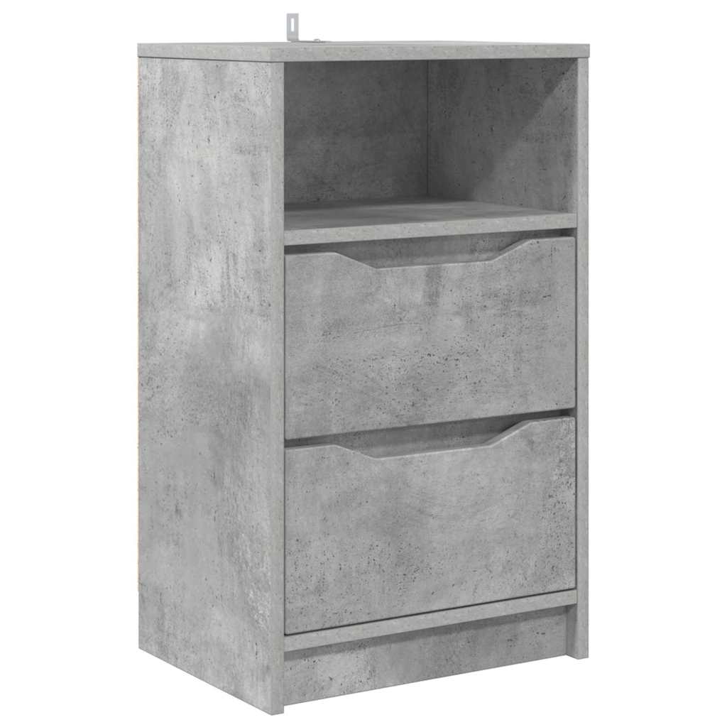 Bedside Table Concrete Grey 40 x 30 x 467 cm Engineered Wood