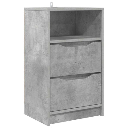 Bedside Table Concrete Grey 40 x 30 x 467 cm Engineered Wood