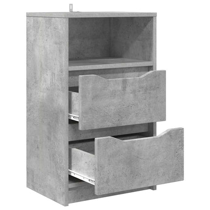 Bedside Table Concrete Grey 40 x 30 x 467 cm Engineered Wood