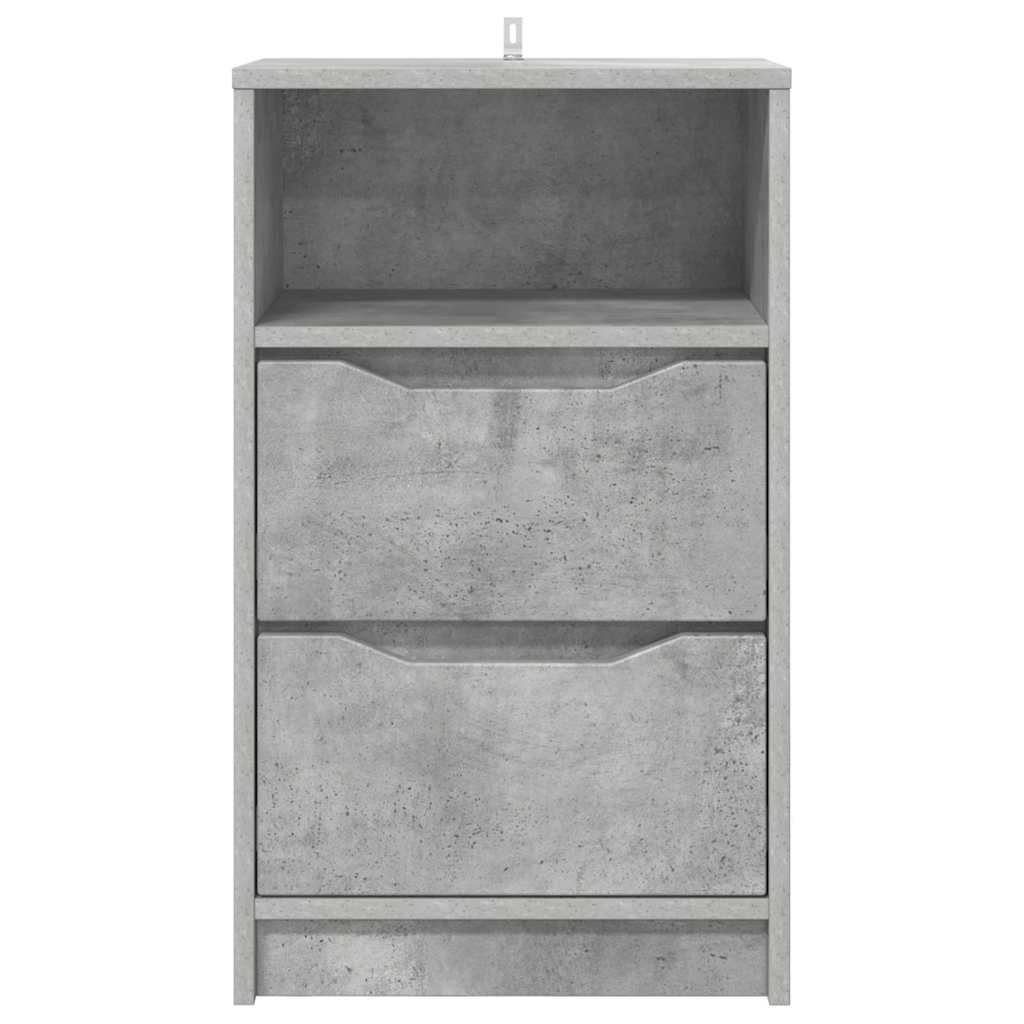 Bedside Table Concrete Grey 40 x 30 x 467 cm Engineered Wood