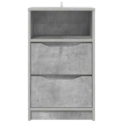 Bedside Table Concrete Grey 40 x 30 x 467 cm Engineered Wood