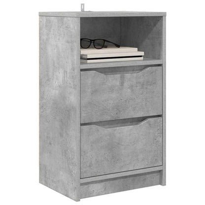Bedside Table Concrete Grey 40 x 30 x 467 cm Engineered Wood