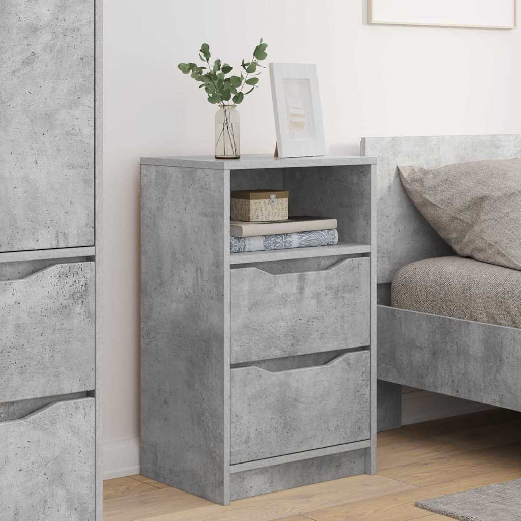 Bedside Tables with Drawer 2 pcs Concrete Grey 40 x 30 x 467 cm