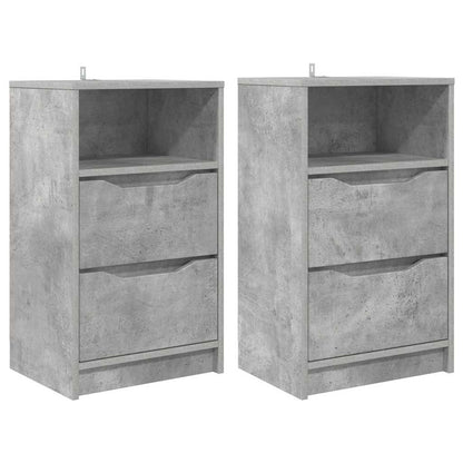 Bedside Tables with Drawer 2 pcs Concrete Grey 40 x 30 x 467 cm