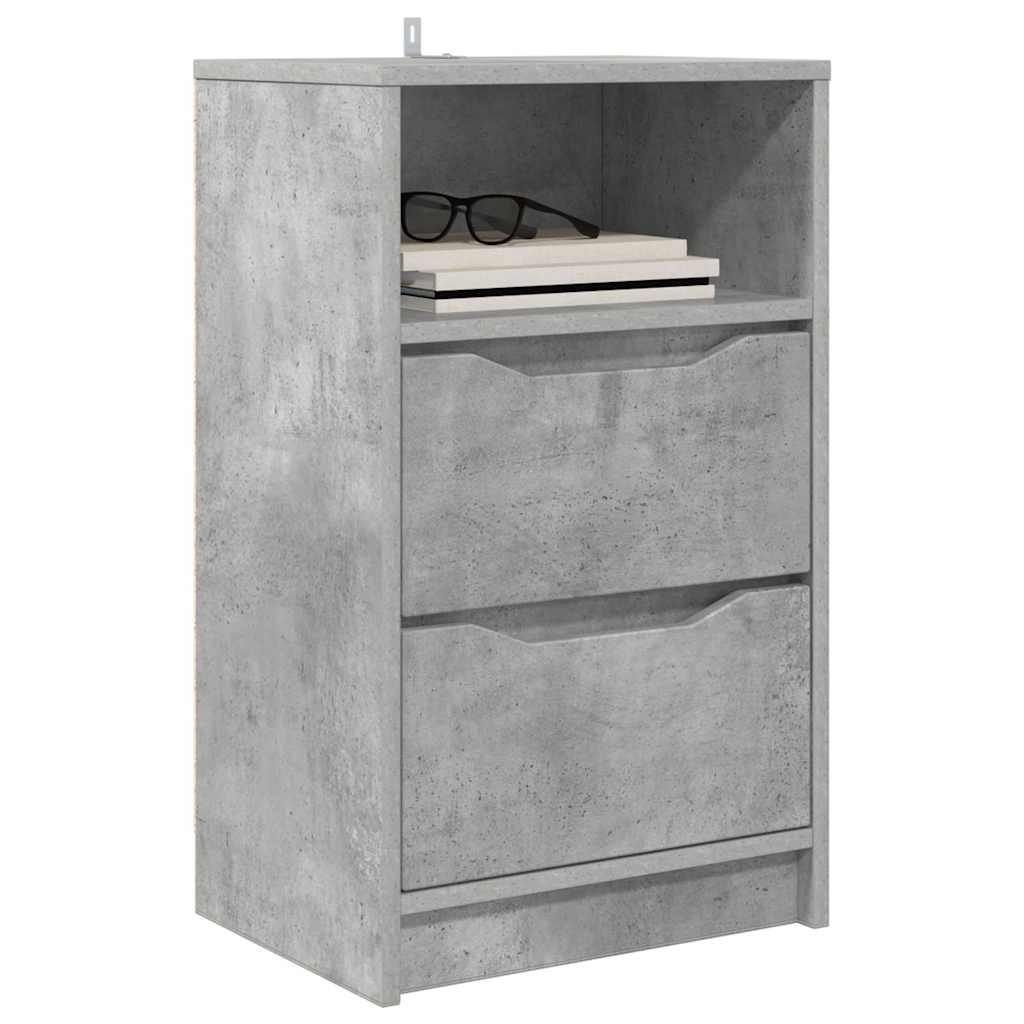 Bedside Tables with Drawer 2 pcs Concrete Grey 40 x 30 x 467 cm