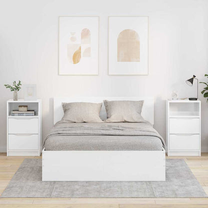 Bedside Tables 2 pcs High Gloss White 40 x 30 x 467 cm