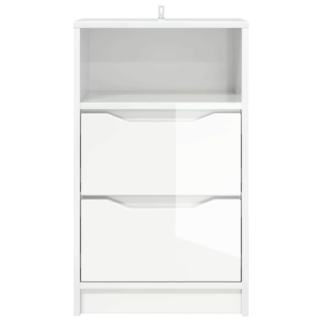 Bedside Tables 2 pcs High Gloss White 40 x 30 x 467 cm