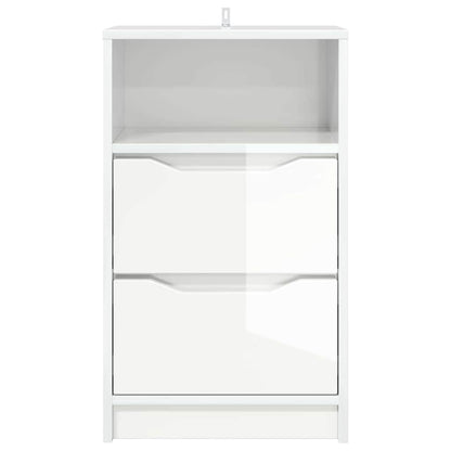 Bedside Tables 2 pcs High Gloss White 40 x 30 x 467 cm