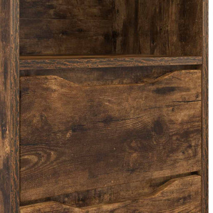Bedside Table Smoked Oak 40 x 30 x 467 cm Engineered Wood