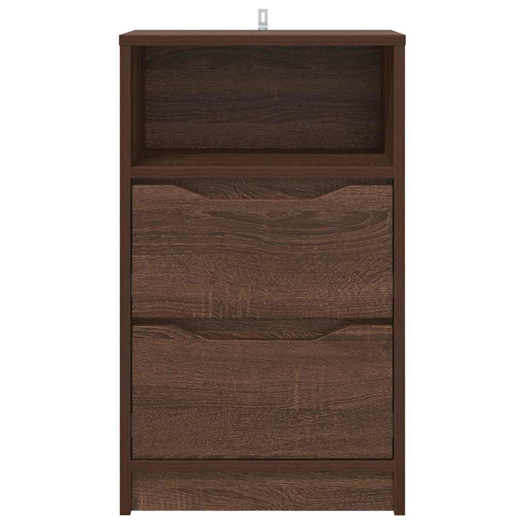 Bedside Table Brown Oak 40 x 30 x 467 cm Engineered Wood