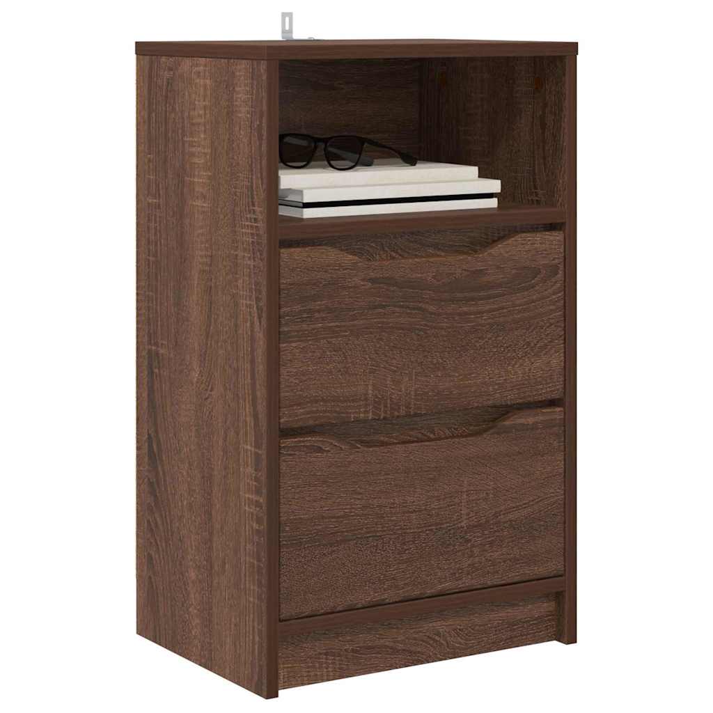 Bedside Tables 2 pcs Brown Oak 40 x 30 x 467 cm Engineered Wood