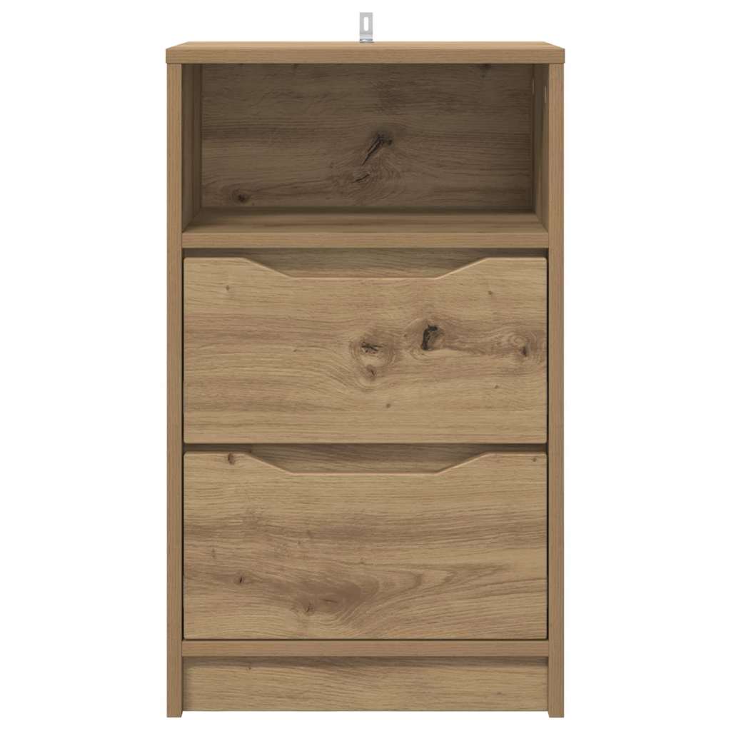Bedside Tables with Drawer 2 pcs Artisan Oak 40 x 30 x 467 cm