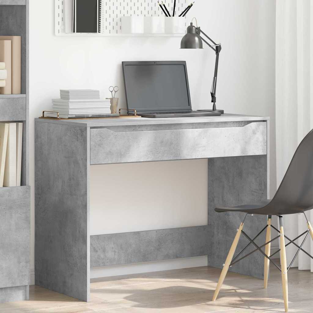 Desk with Drawer Concrete Grey 100 x 50 x 78 cm Engineered Wood