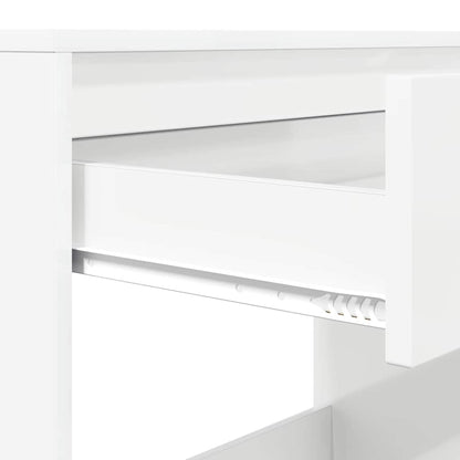 Desk High Gloss White 100 x 50 x 78 cm Engineered Wood