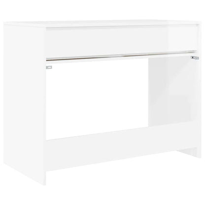 Desk High Gloss White 100 x 50 x 78 cm Engineered Wood