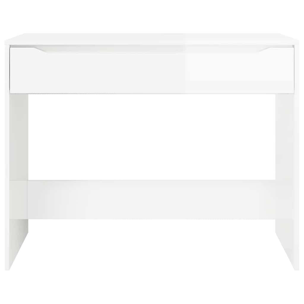 Desk High Gloss White 100 x 50 x 78 cm Engineered Wood