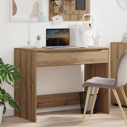 Desk with Drawer Artisan Oak 100 x 50 x 78 cm Engineered Wood