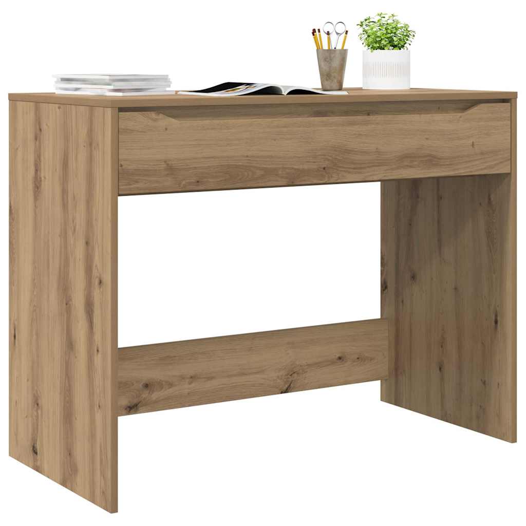 Desk with Drawer Artisan Oak 100 x 50 x 78 cm Engineered Wood