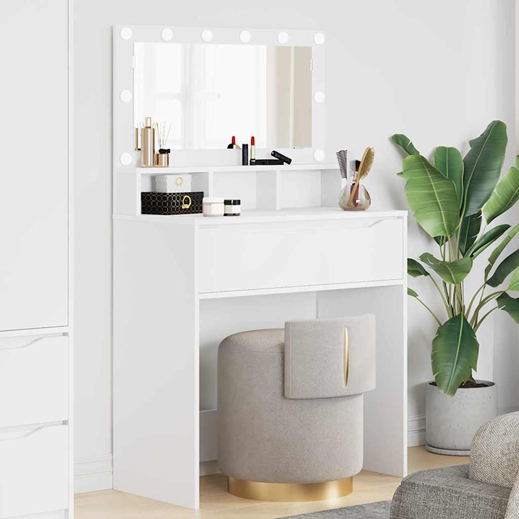 Bedroom Dressing Tables with Drawer White 80 x 39.6 x 135 cm