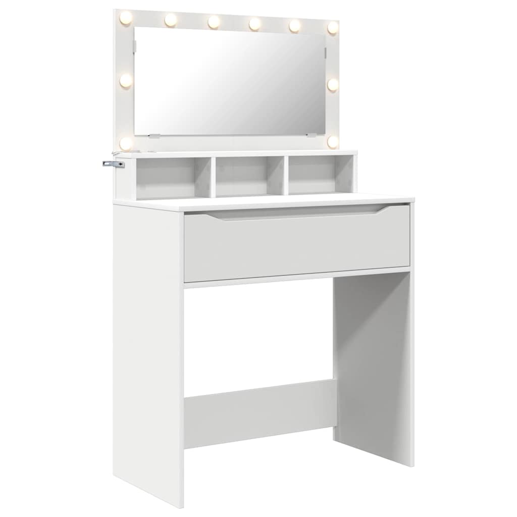 Bedroom Dressing Tables with Drawer White 80 x 39.6 x 135 cm