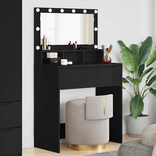 Bedroom Dressing Tables with Drawer Black 80 x 39.6 x 135 cm