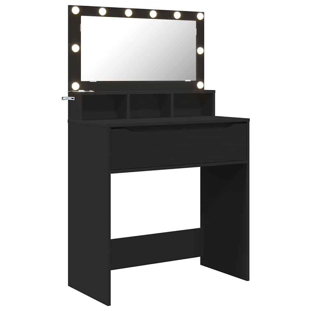 Bedroom Dressing Tables with Drawer Black 80 x 39.6 x 135 cm