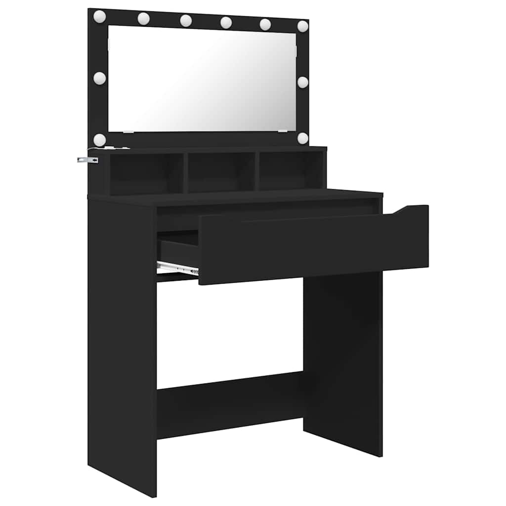 Bedroom Dressing Tables with Drawer Black 80 x 39.6 x 135 cm