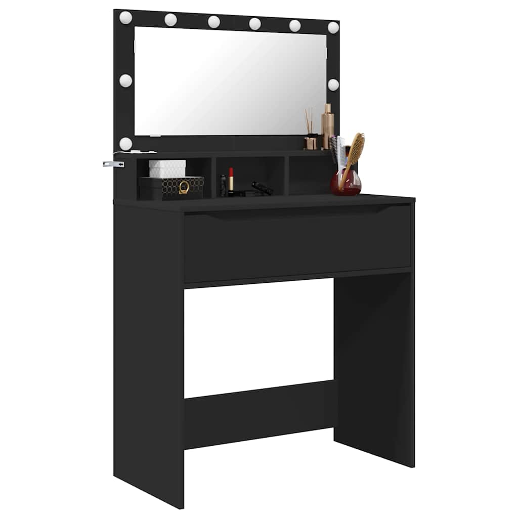 Bedroom Dressing Tables with Drawer Black 80 x 39.6 x 135 cm