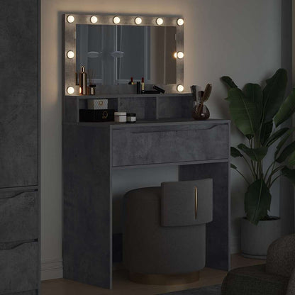 Bedroom Dressing Tables Concrete Grey 80 x 39.6 x 135 cm