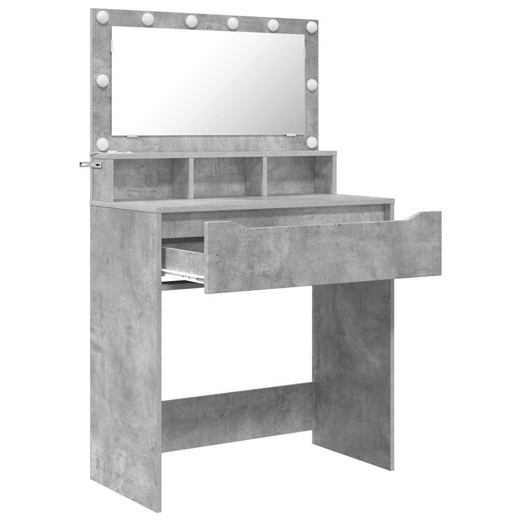 Bedroom Dressing Tables Concrete Grey 80 x 39.6 x 135 cm