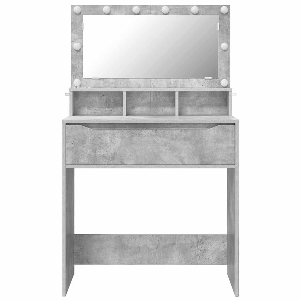 Bedroom Dressing Tables Concrete Grey 80 x 39.6 x 135 cm