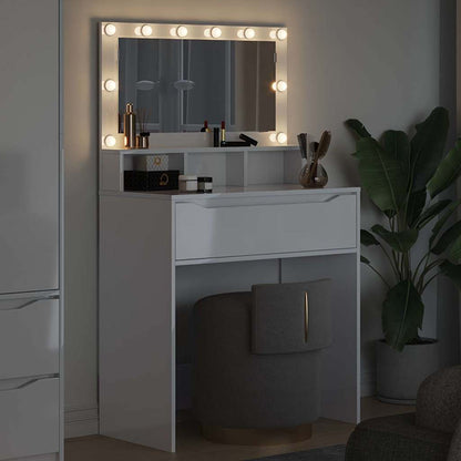 Bedroom Dressing Tables High Gloss White 80 x 39.6 x 135 cm