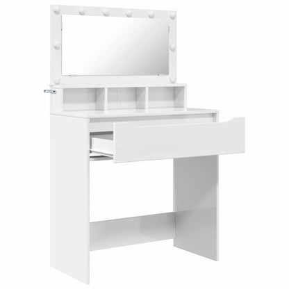 Bedroom Dressing Tables High Gloss White 80 x 39.6 x 135 cm