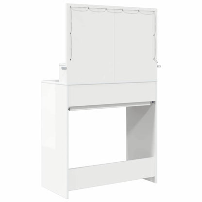 Bedroom Dressing Tables High Gloss White 80 x 39.6 x 135 cm