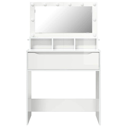 Bedroom Dressing Tables High Gloss White 80 x 39.6 x 135 cm