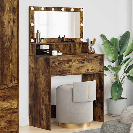 Bedroom Dressing Tables Smoked Oak 80 x 39.6 x 135 cm
